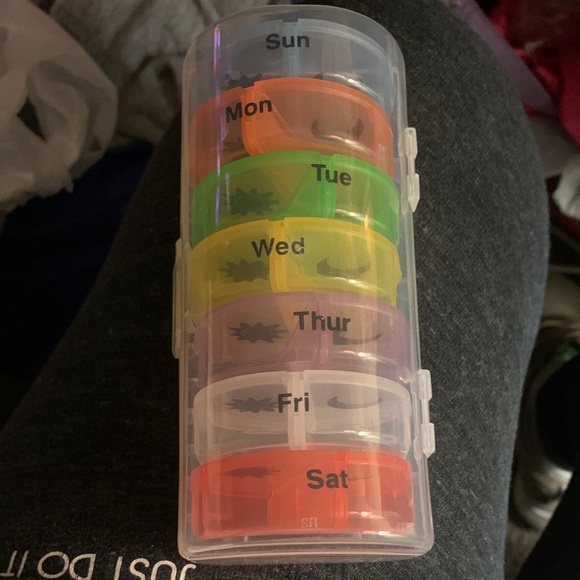 Weekly Pill Organizer with Colorful Compartments - Picture 1 of 1